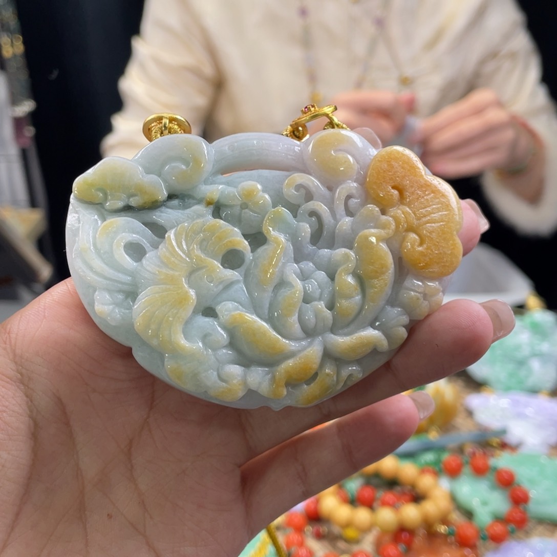 翡翠颈饰未镶嵌代编织