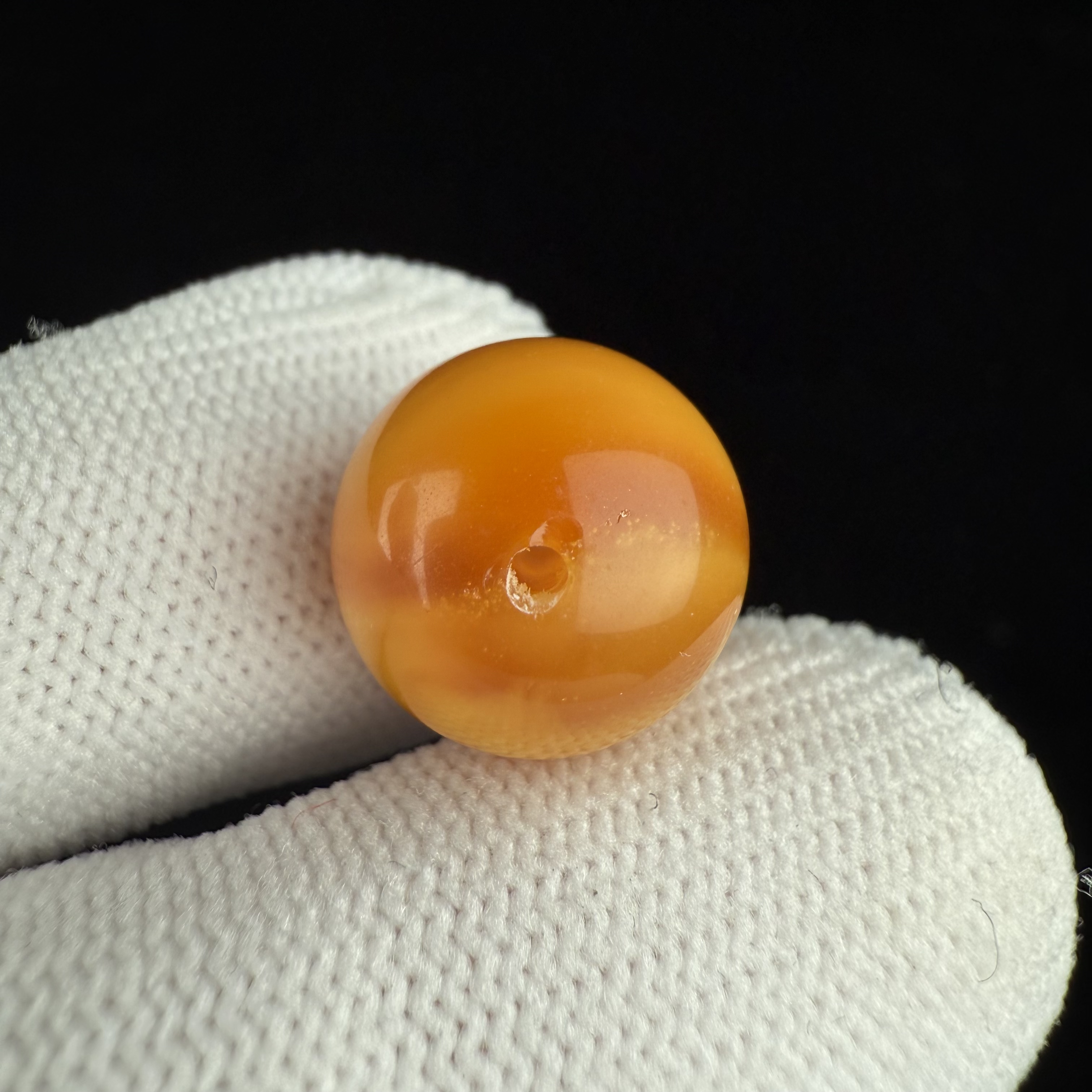 A2863天然蜜蜡制品 老蜡圆球13.9mm一物一图假一罚十