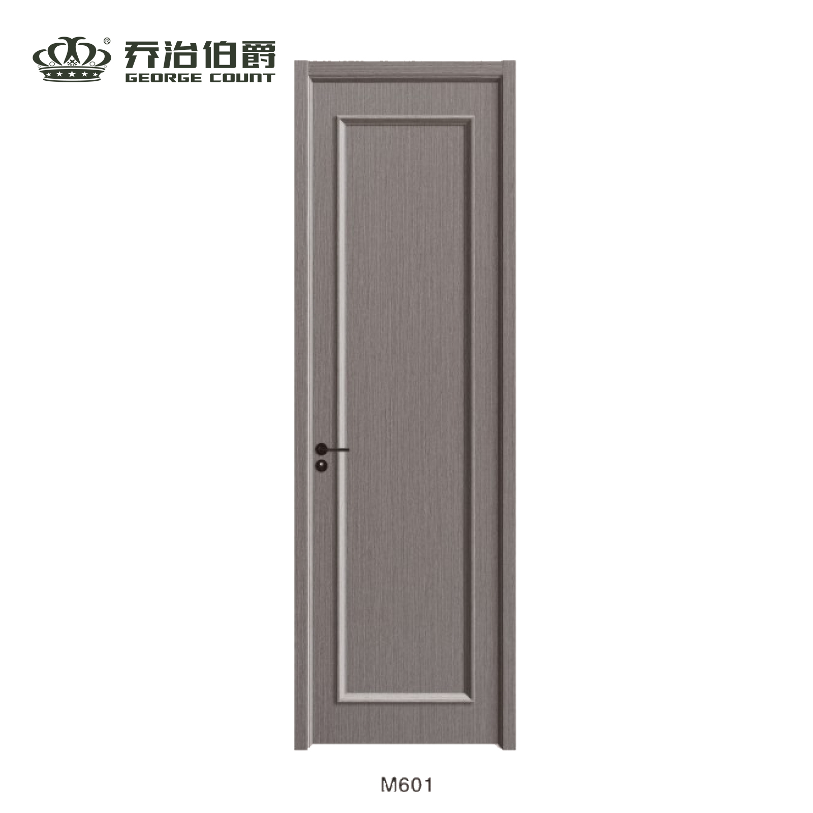 乔治伯爵扣线款免漆复合实木门新法中式轻奢简洁时尚美观卧室客厅