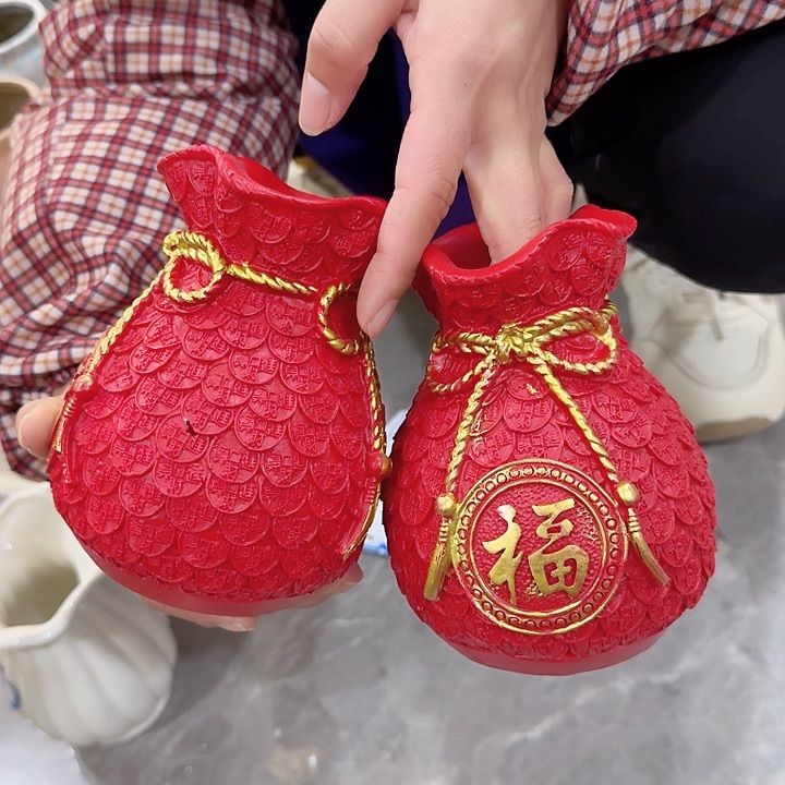 瓶两个树脂福袋不能放水瑕疵