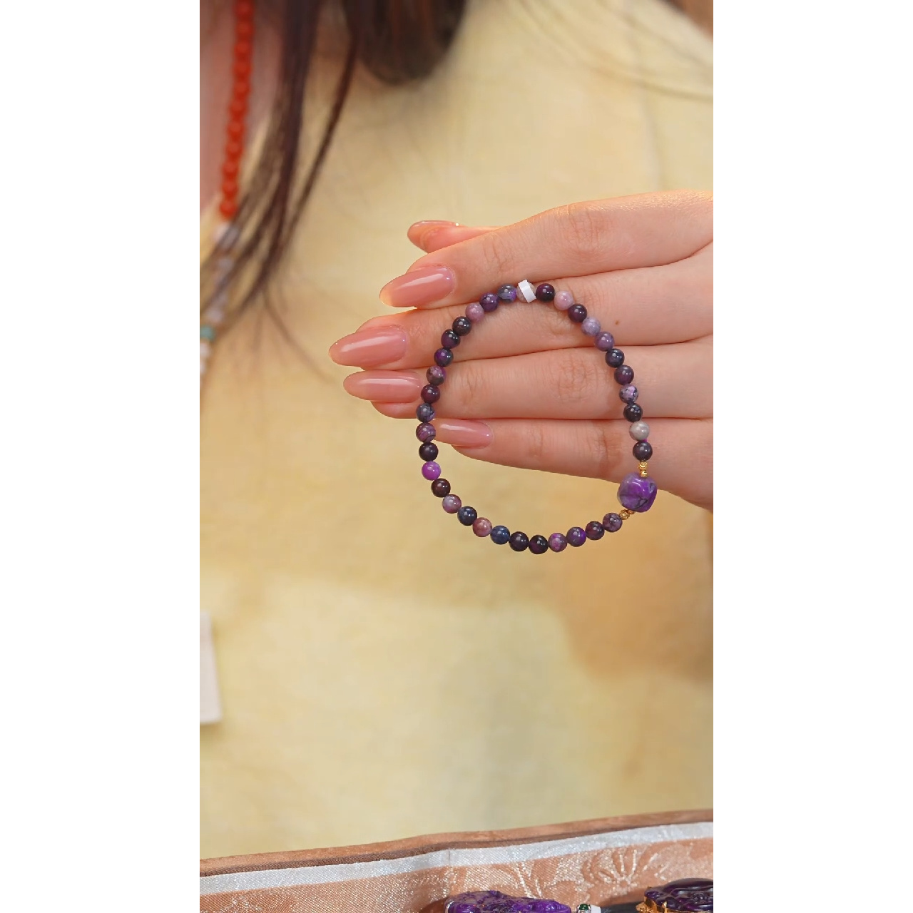 苏纪石（舒俱来）手链18K金镶嵌多样性发 卡4@@N4175