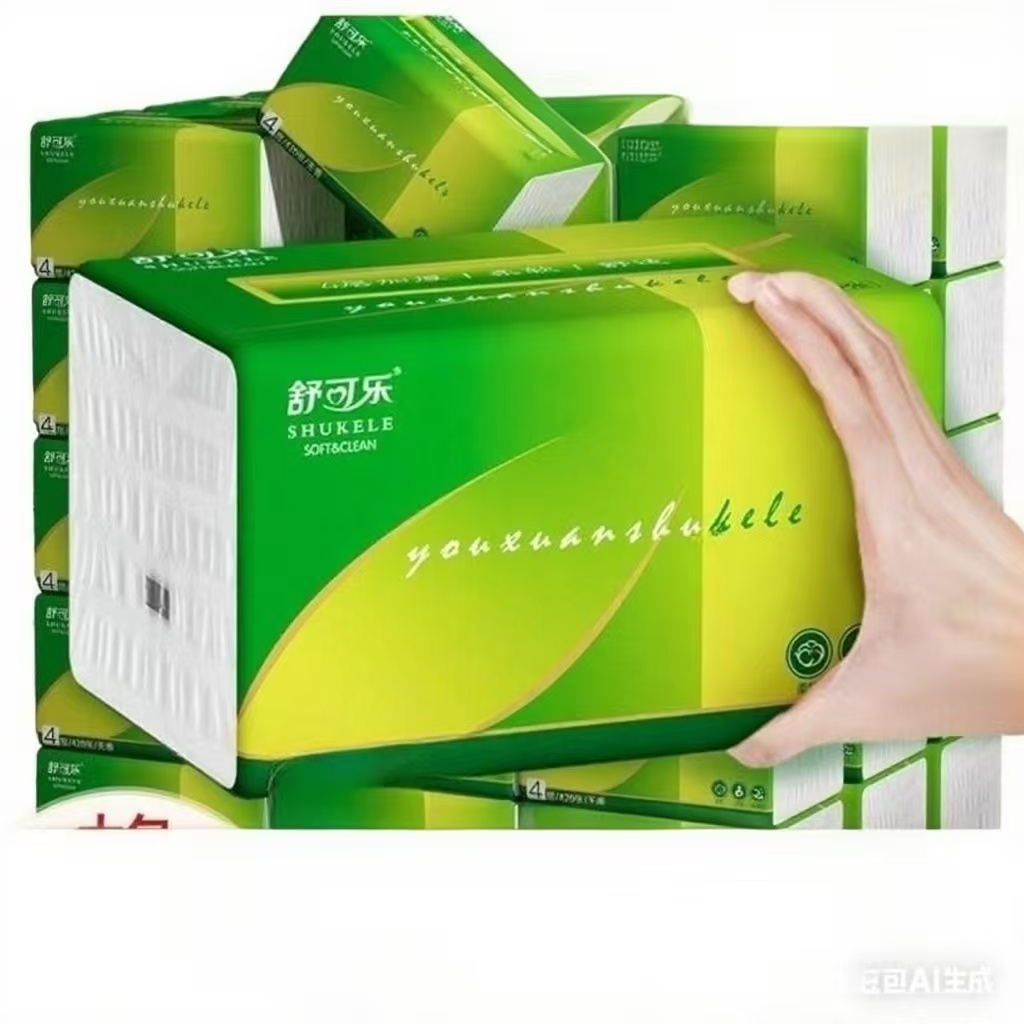VEINASI舒可乐420张抽红包好物推荐大包抽纸纸巾家庭实惠装抽纸