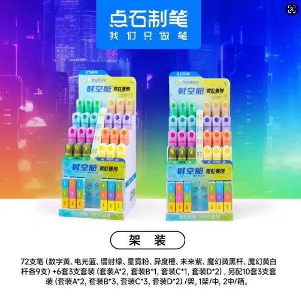 点石8164霓虹赛博软头荧光笔