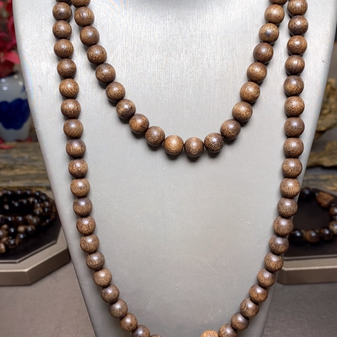 沉香手串越南芽庄绿棋楠金丝玉化帝王08×108