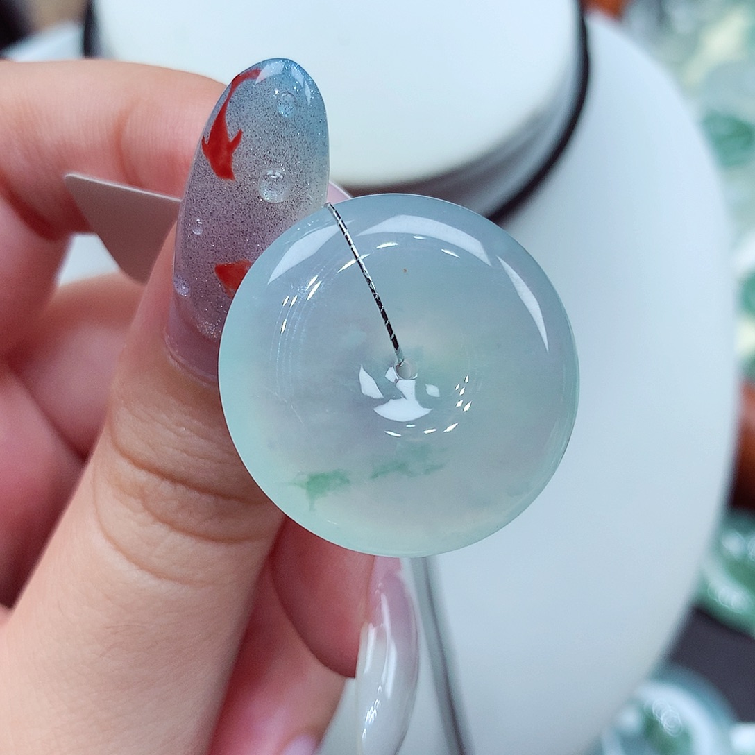 翡翠未镶嵌颈饰翡翠36，25.7/6