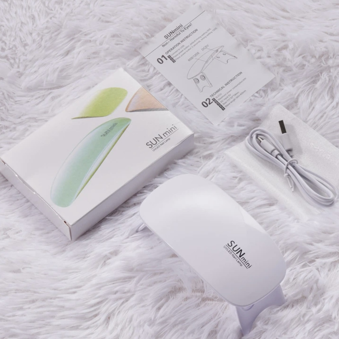 美甲迷你烤灯甲油胶光疗机usb小型便携家用美甲灯LED速干鼠标灯