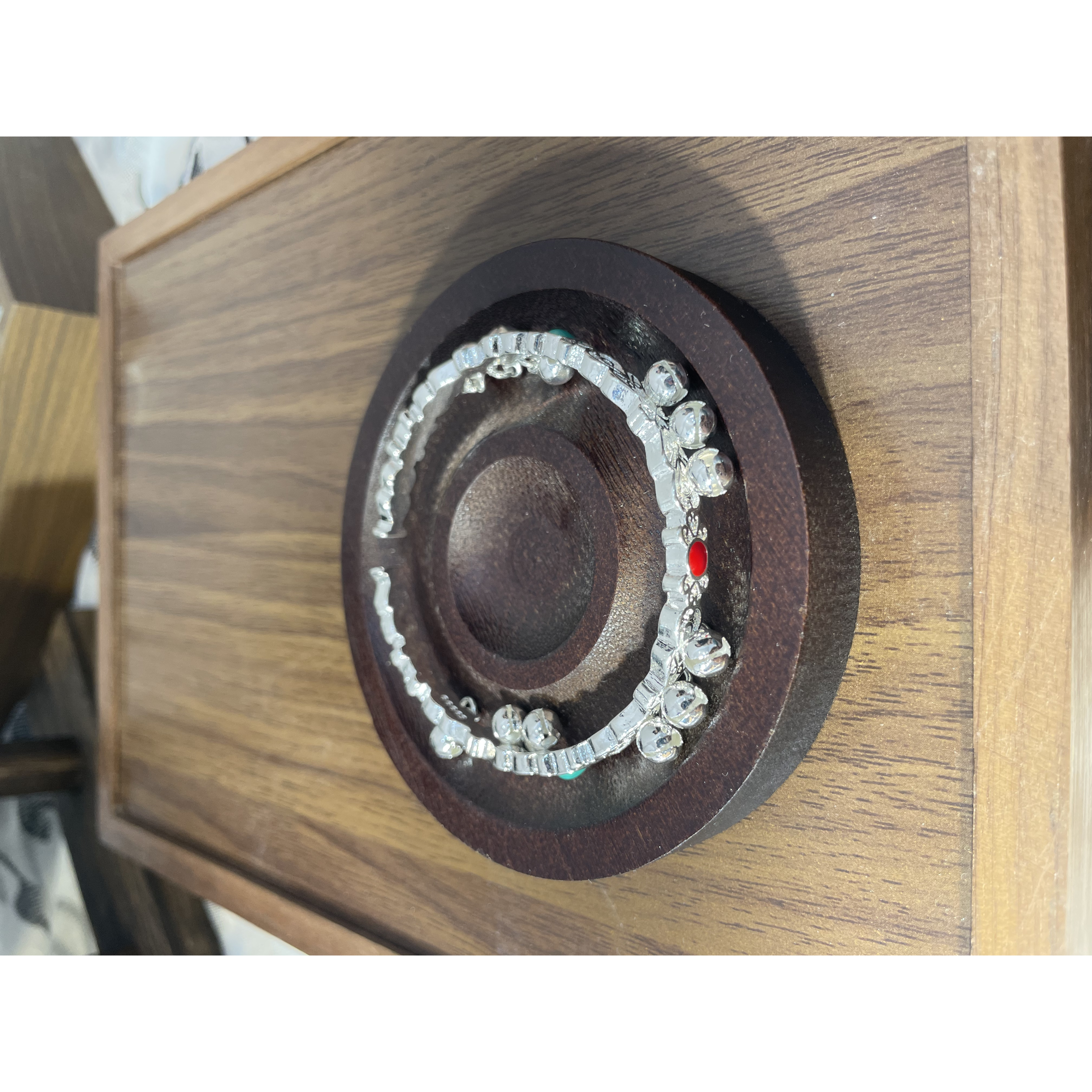 足银银制品 S165 法郎铃铛手镯 开口直播间选款时尚百搭精美手镯