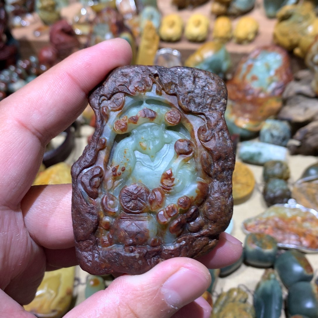 岫岩河磨玉（透闪石质玉）未镶嵌挂件