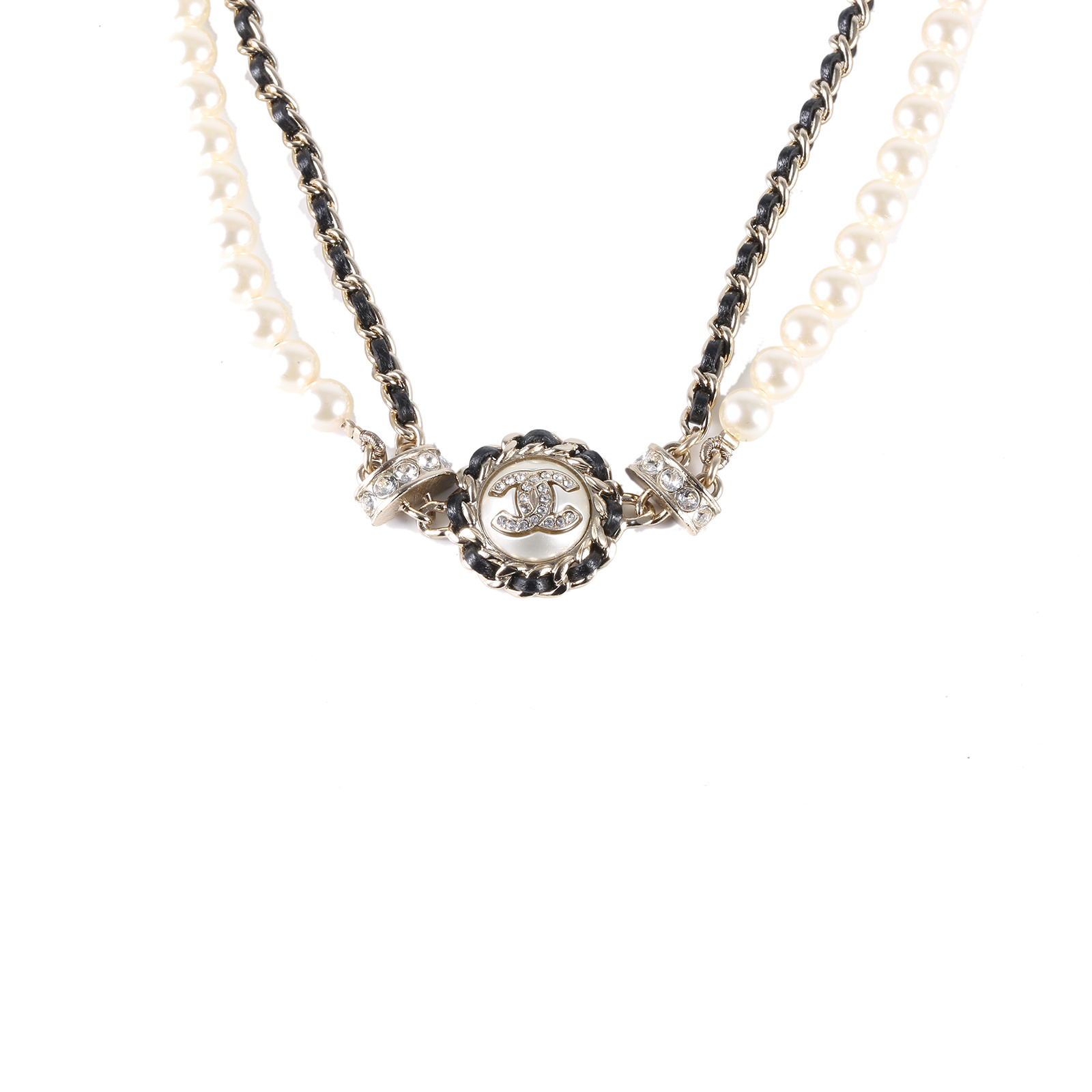 99新 Chanel/香奈儿 小花6欢 合金 21K 珍珠多层项链/颈链