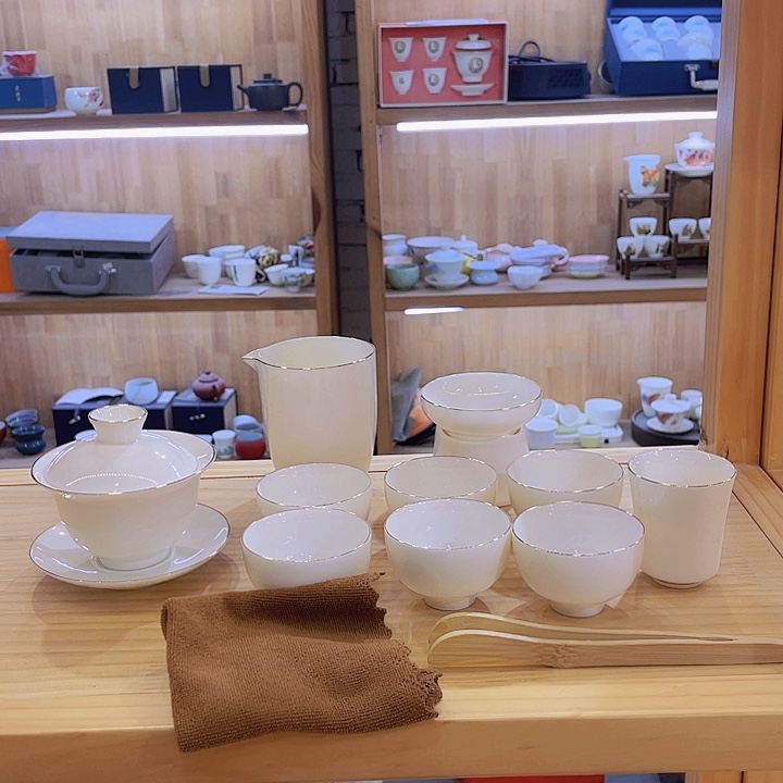 纯白羊脂玉套装套装