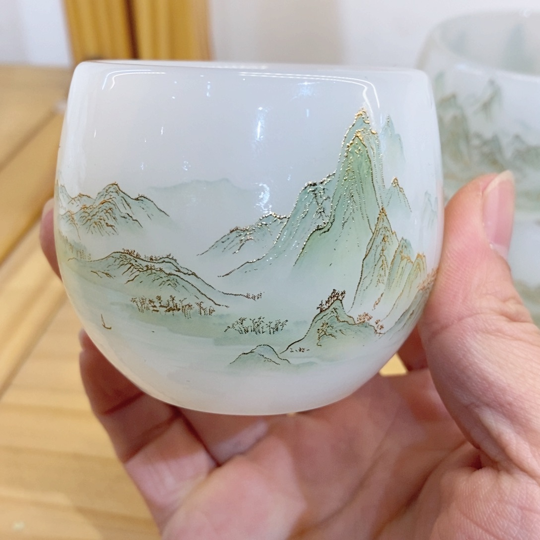 千里江山琉璃主人杯