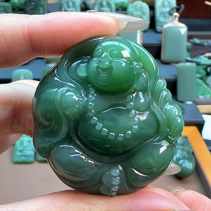 和田玉（碧玉）吊坠(不含链)未镶嵌