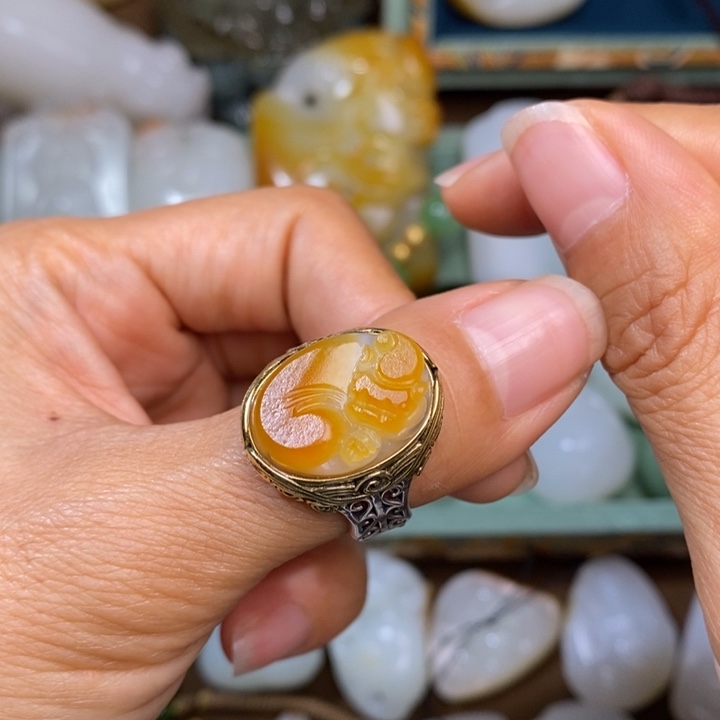 未镶嵌和田玉车挂@**东