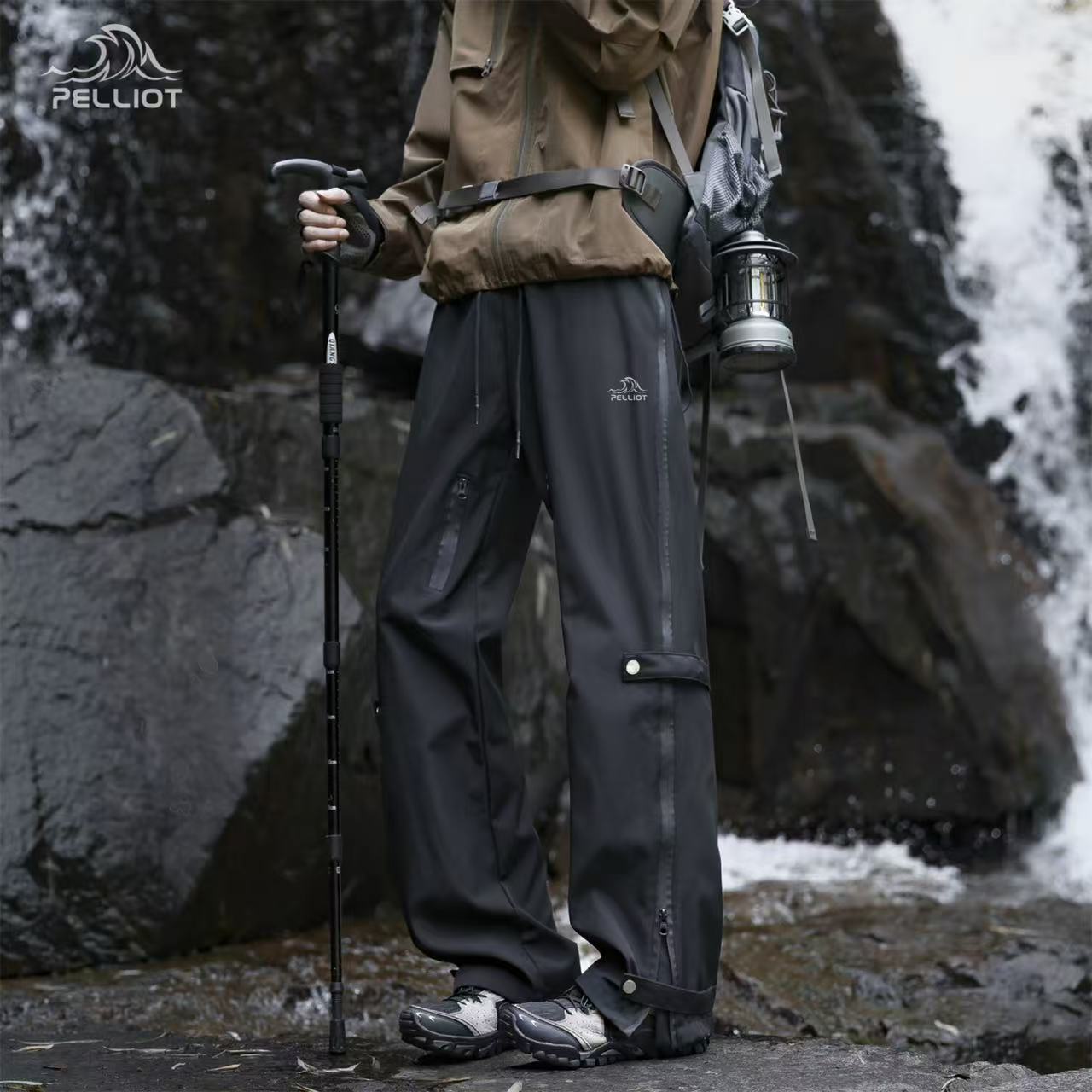伯希和冲锋裤男夏季薄款速干透气直筒休闲长裤户外登山裤运动裤子