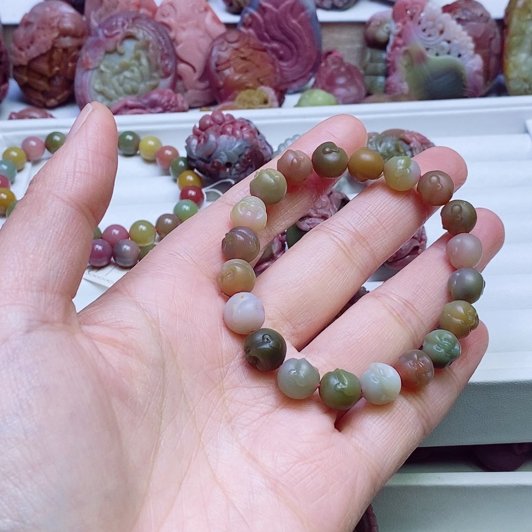 玛瑙/玉髓盐源玛瑙手链未镶嵌