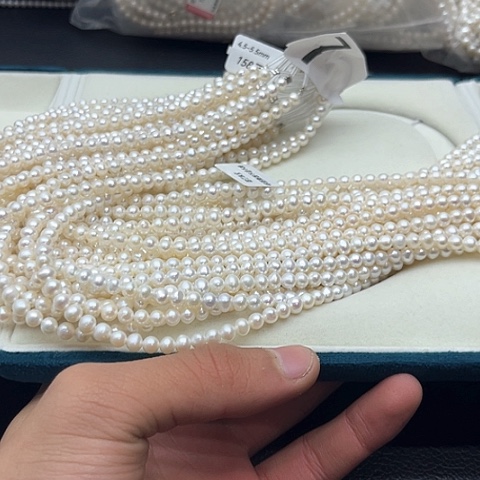 淡水珍珠珍珠项链银S925镶嵌17