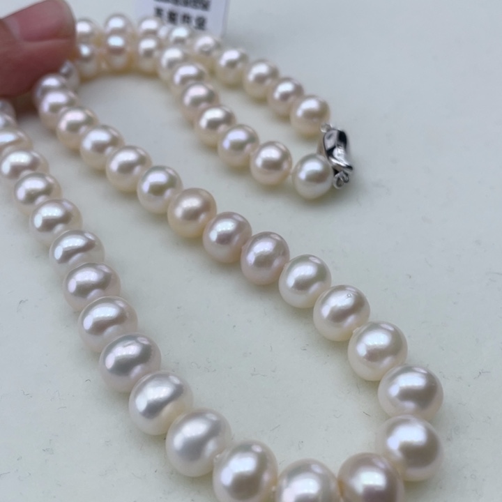 淡水珍珠颈饰银S925镶嵌卡9➕极光炫彩高品