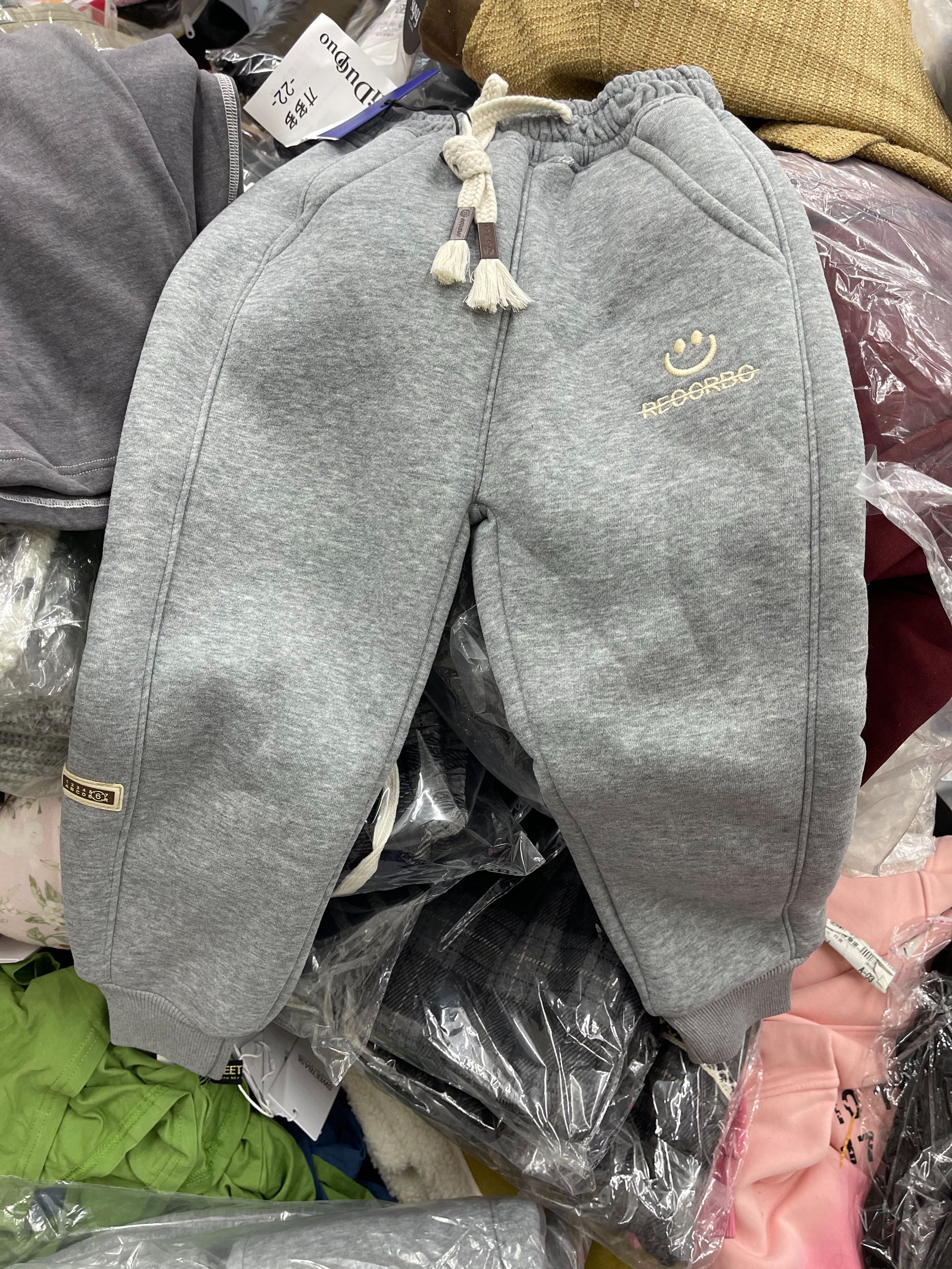 秋冬儿童羊羔绒加厚休闲裤