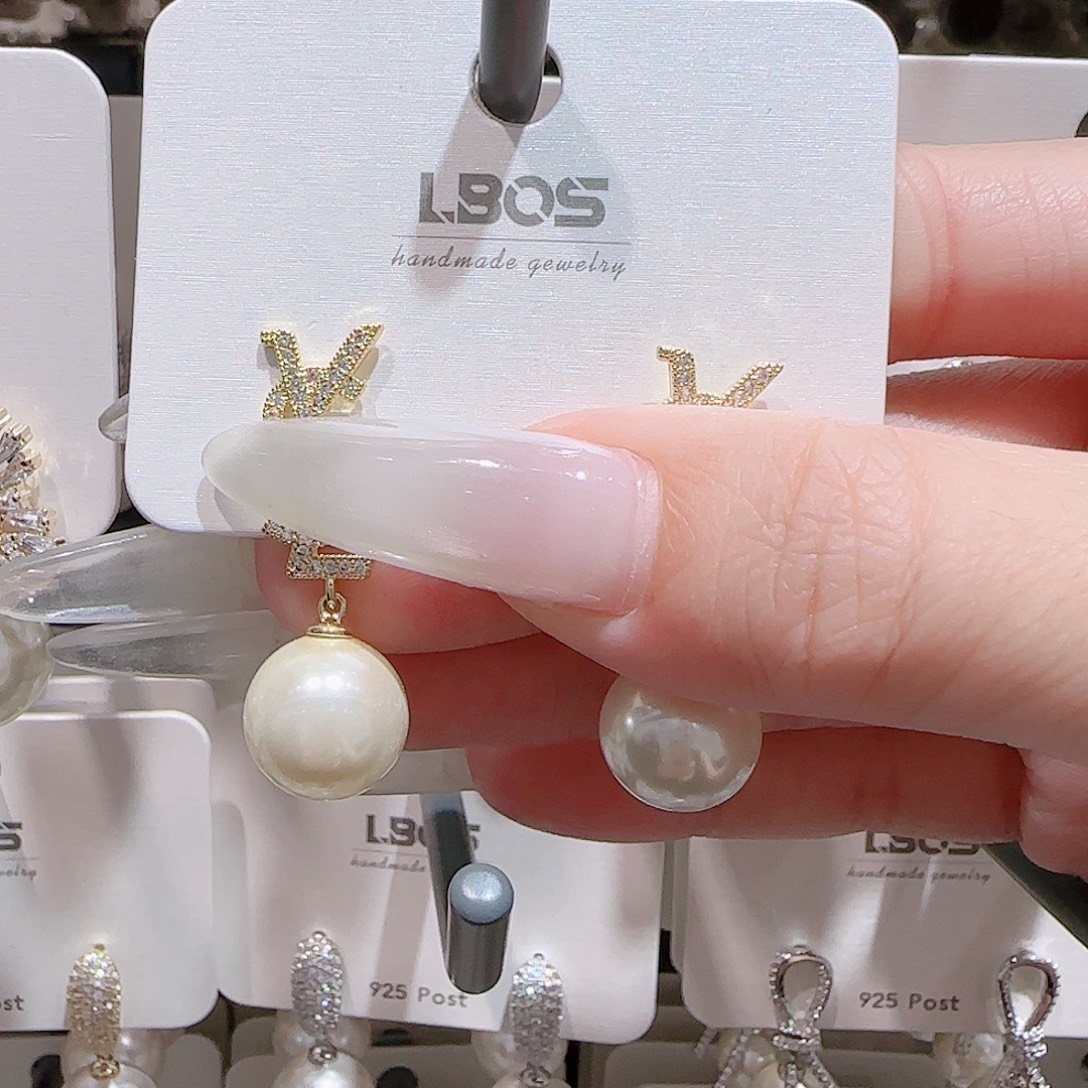 锆石铜合金925银耳环