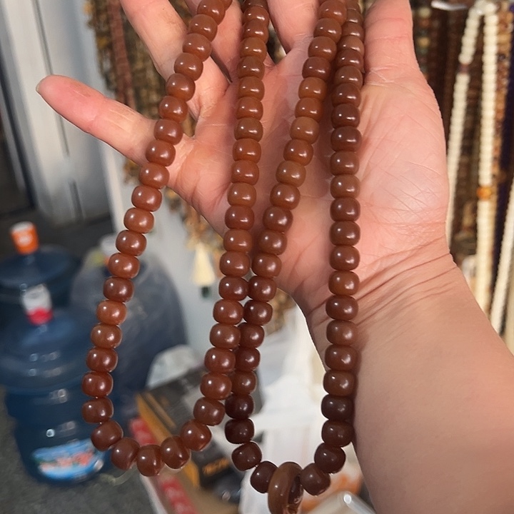 白玉菩提吊坠8×10深焦糖