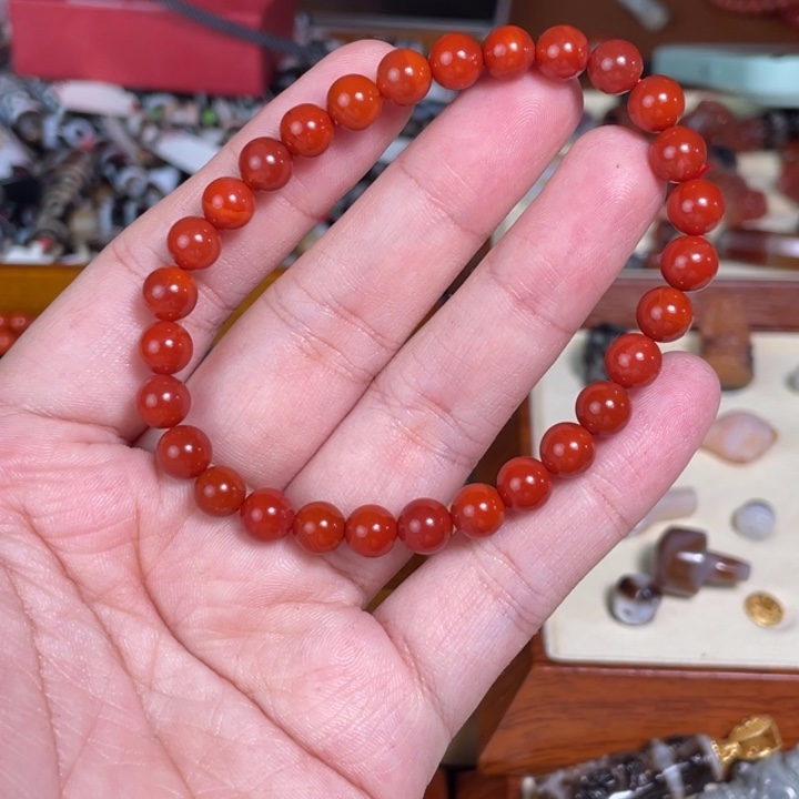 南红玛瑙未镶嵌颈饰85