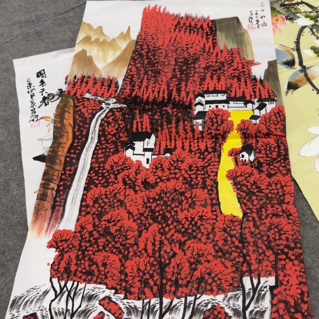 国画国画作品画心一张