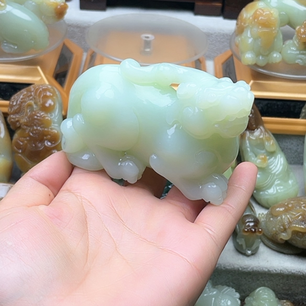 【闪购商品】和田玉未镶嵌挂件光*哥