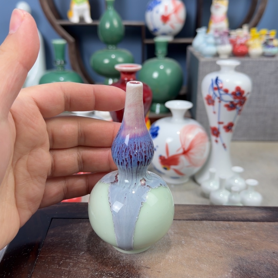 陶瓷手工小花器摆件
