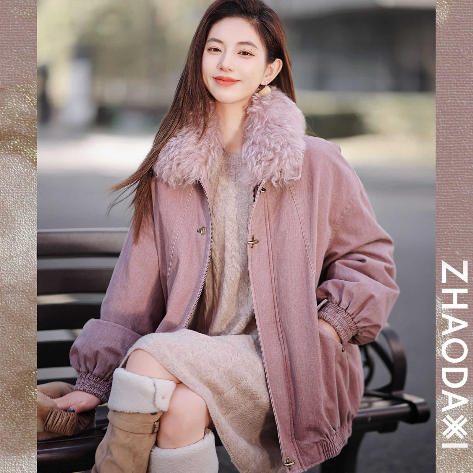 【赵大喜】1.7大上新！野玫瑰皮草派克 | 90鹅绒/可拆卸羊毛领 