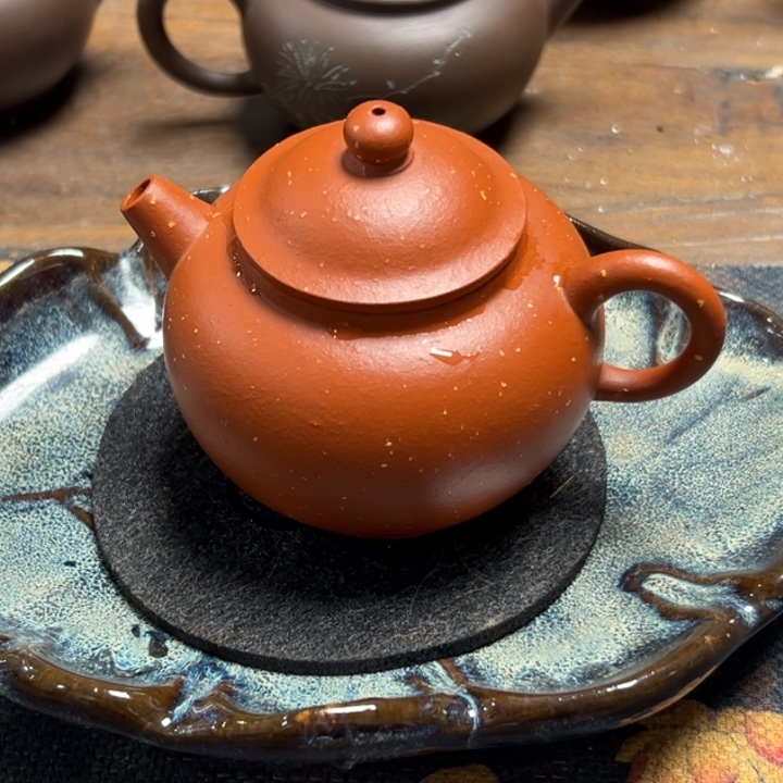 紫砂茶案茶*红泥铺砂小巨轮