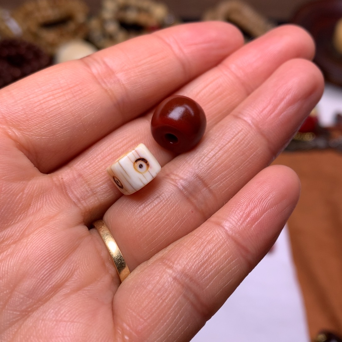 橄榄核手串/手链浅**白小元素链接