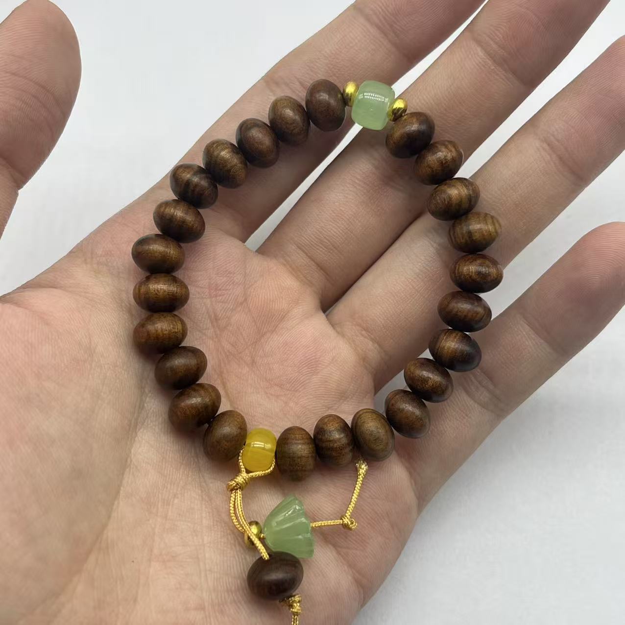 海南花梨木单圈手串卡6×9 189（无礼盒）