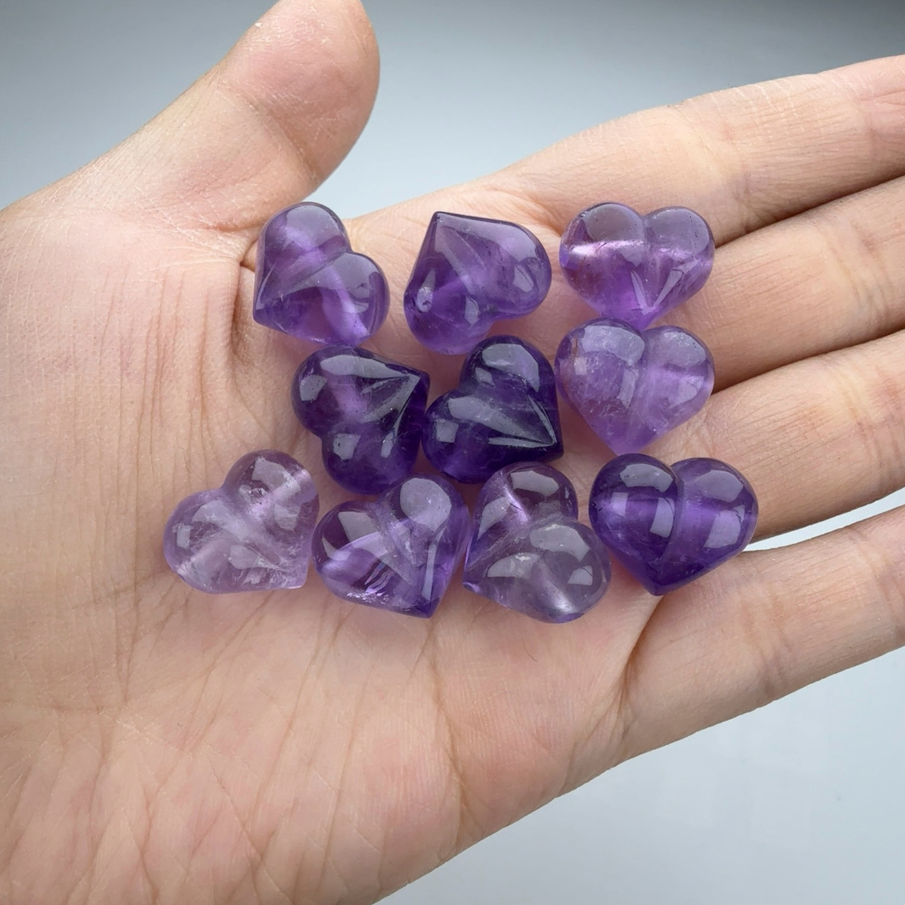 15×10mm天然水晶多宝屁桃横孔diy手链项链两颗