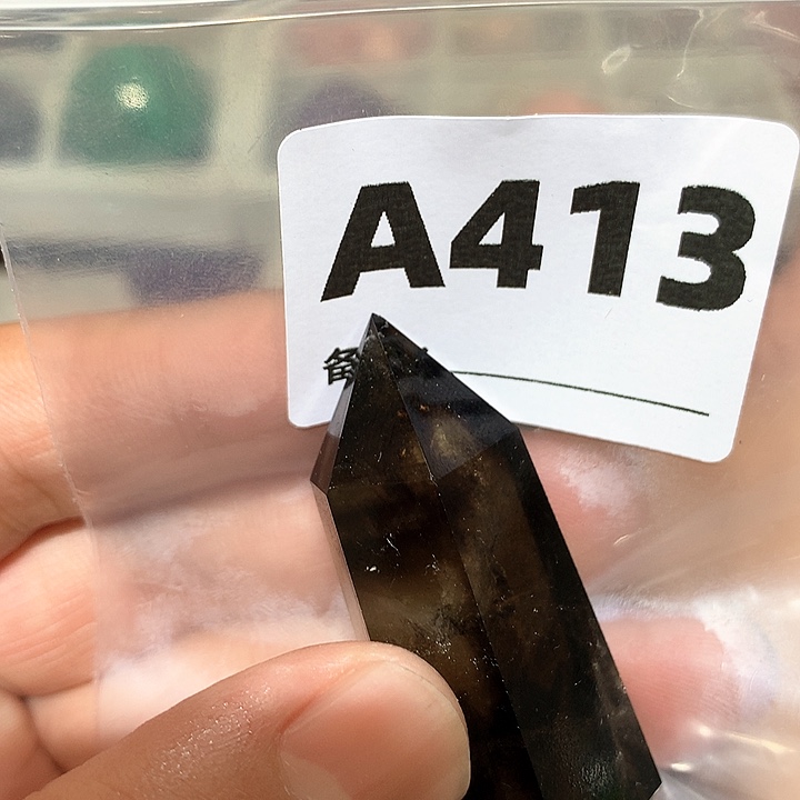 水晶天然水晶柱子A413未镶嵌雪*