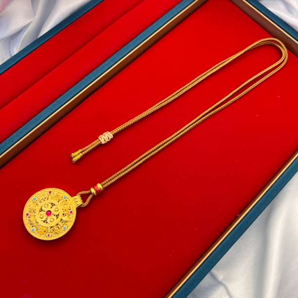 吊坠足银仿水晶 2号店 彩色八宝罗盘单吊坠