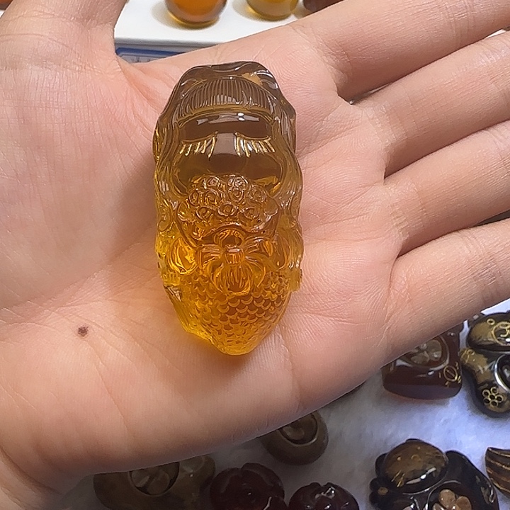 琥珀未镶嵌裸石美人鱼