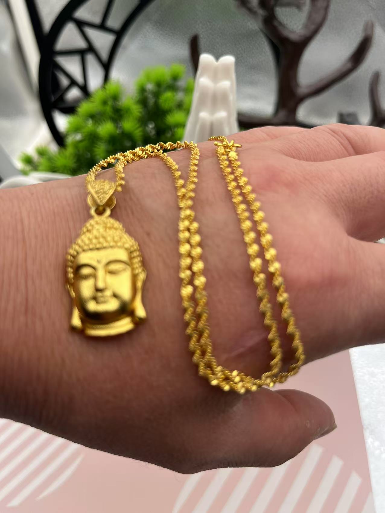 BAIYUE 高端大气 女士  实心大佛头套装