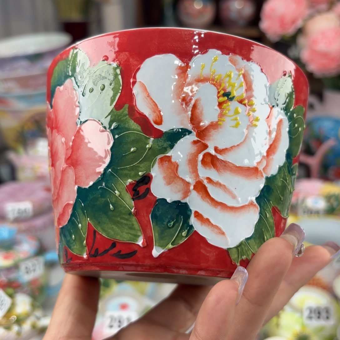 瓷片景德镇手绘高温釉下彩陶瓷茶具