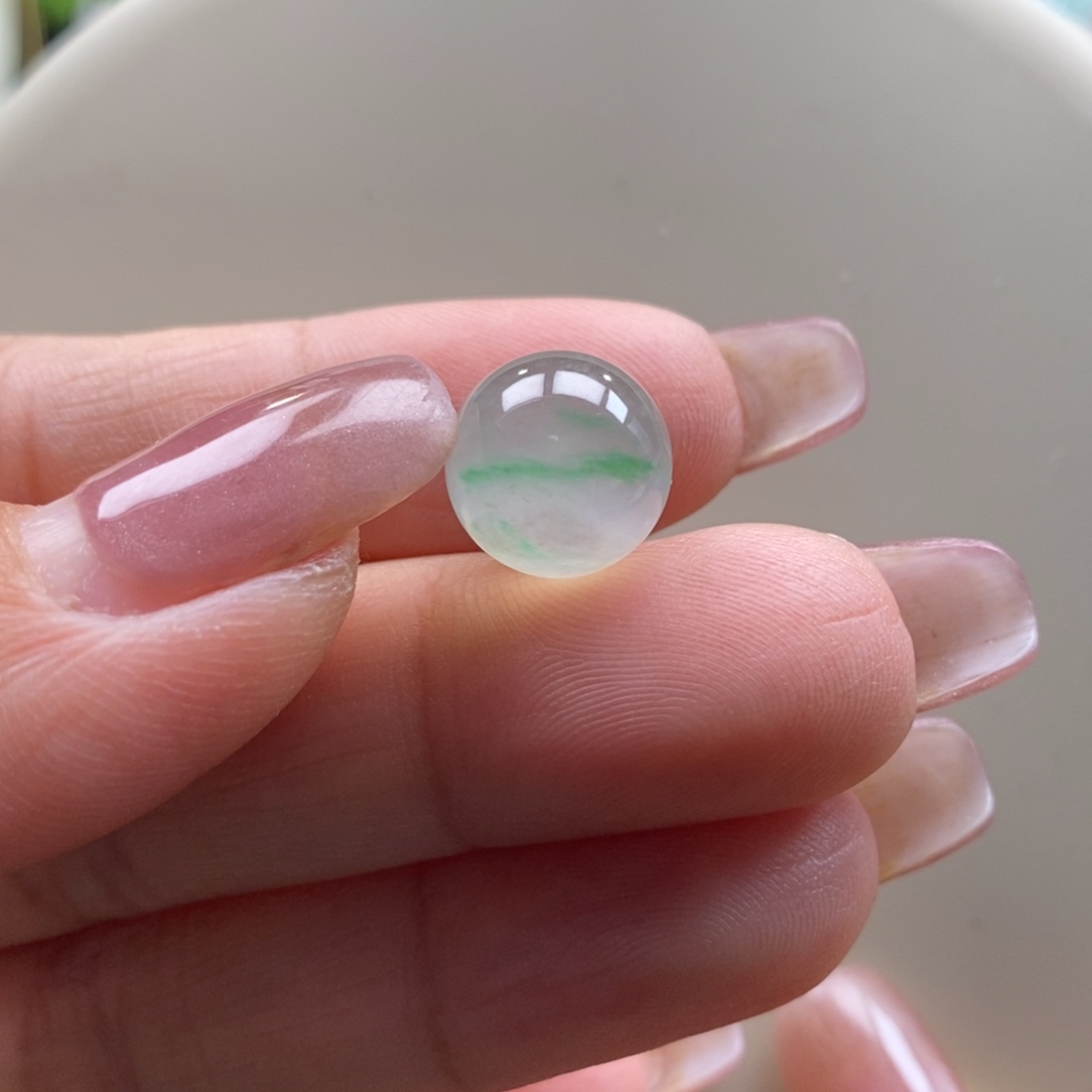 翡翠吊坠(不含链)未镶嵌翡翠高冰茶飘绿珠卡11.7