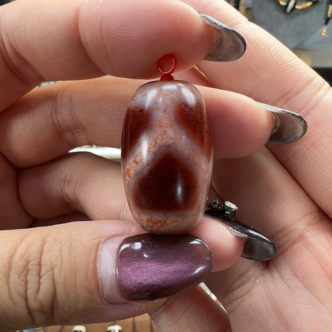 玛瑙/玉髓未镶嵌珠宝半成品吴老藏红老料龟甲