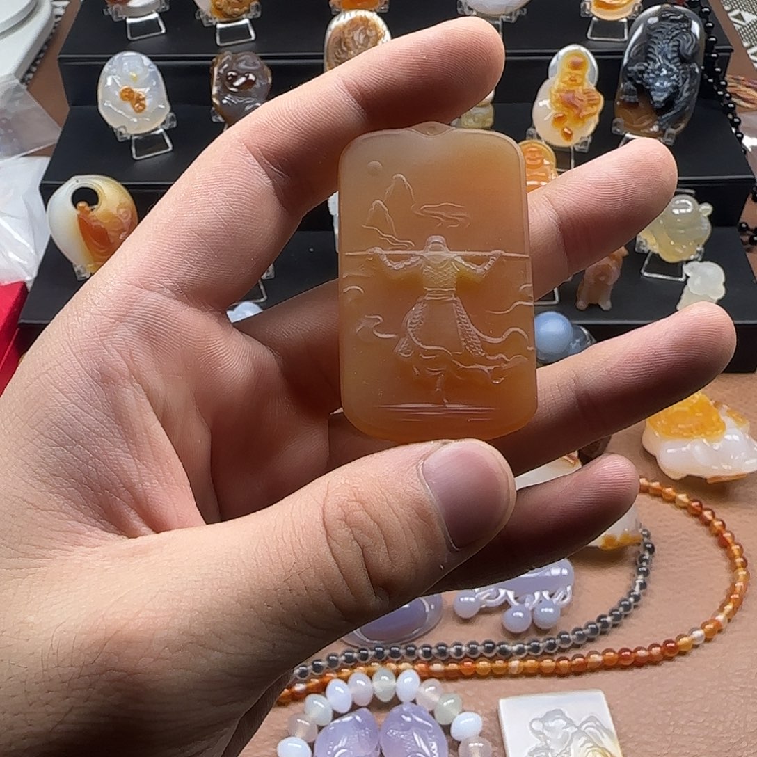 玛瑙/玉髓未镶嵌吊坠(不含链)