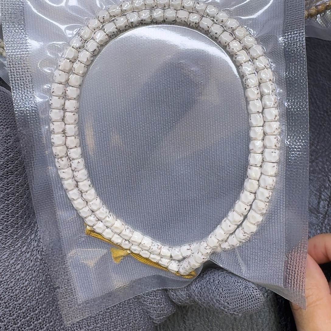 柳***刀星月菩提手串6*5原生态大留白无相