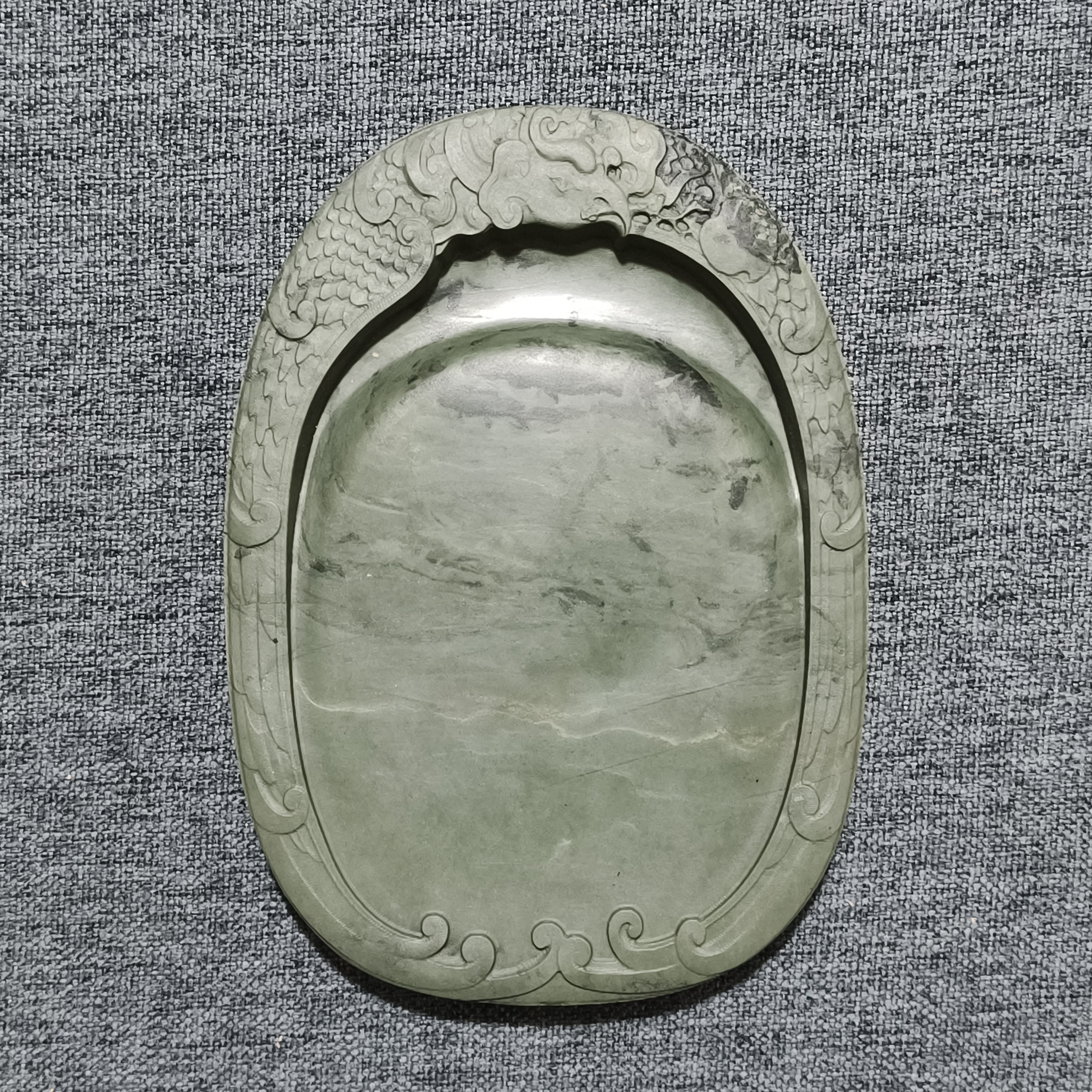 甘肃洮砚，水泉凤凰砚，尺寸14.6*10.5*1.2厘米