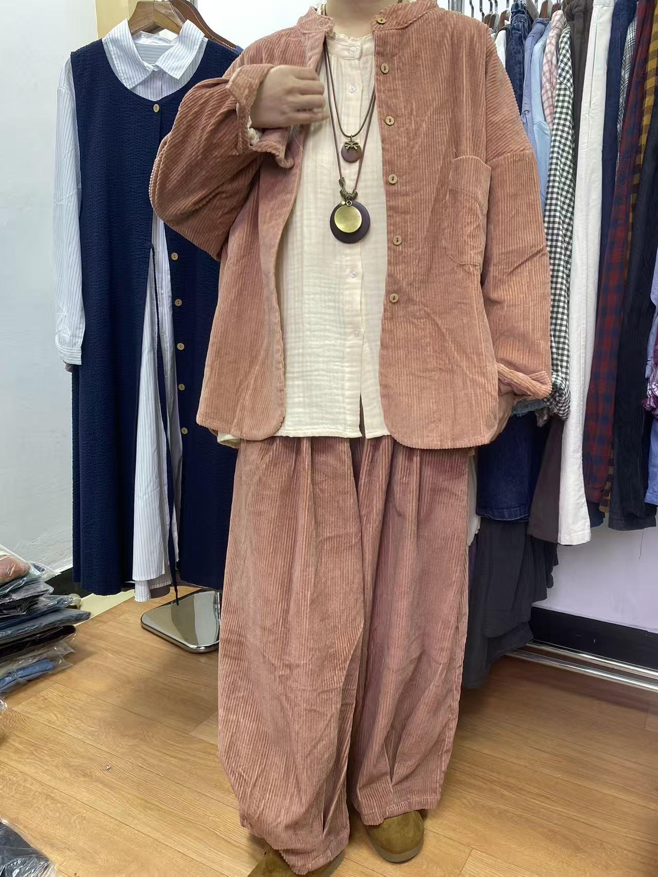 99小旺旺直播链接文艺宽松棉麻大码女装