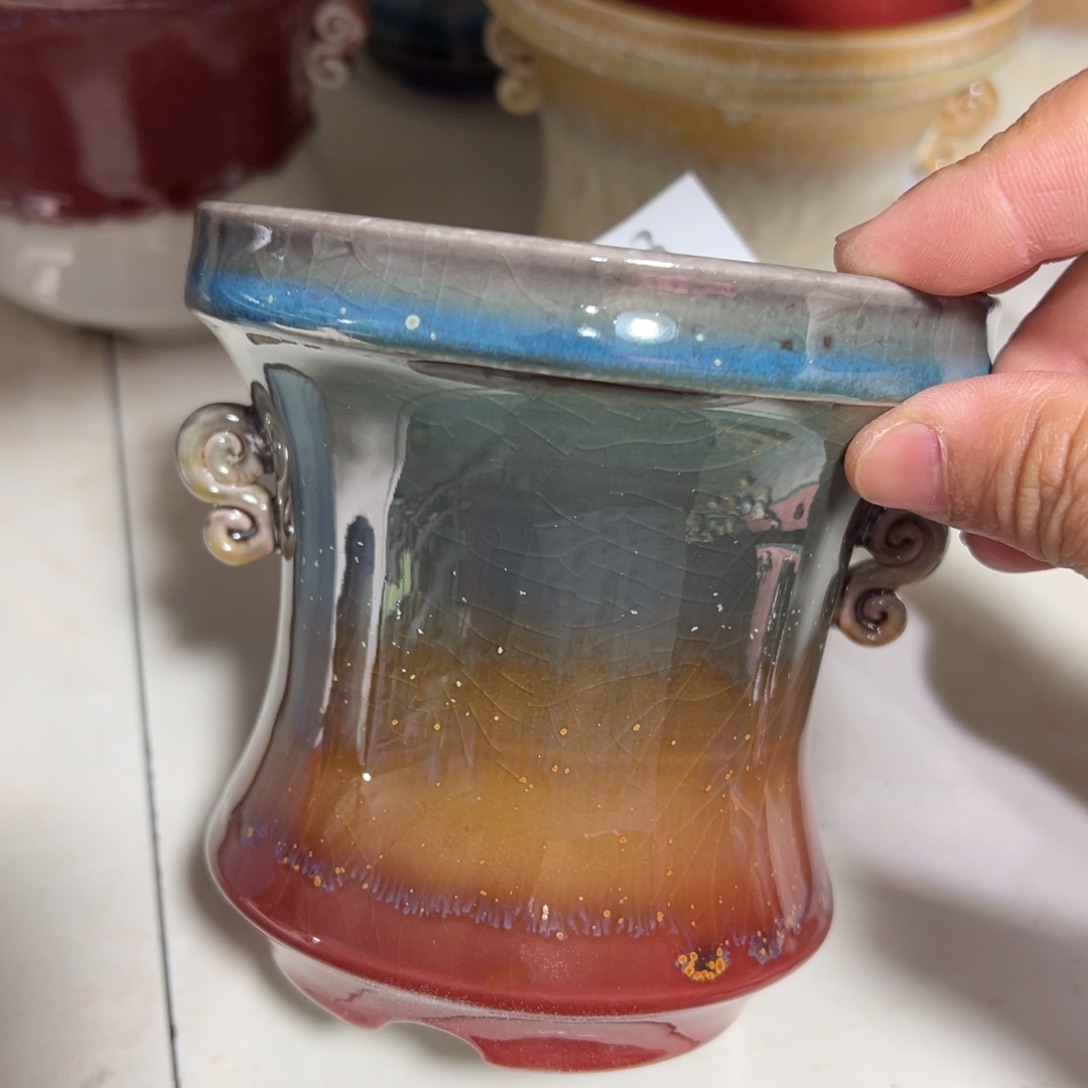 陶瓷口10高11 景德镇手工花盆