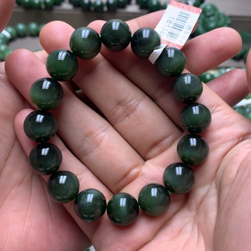 【闪购商品】未镶嵌手链和田玉（碧玉）华**8