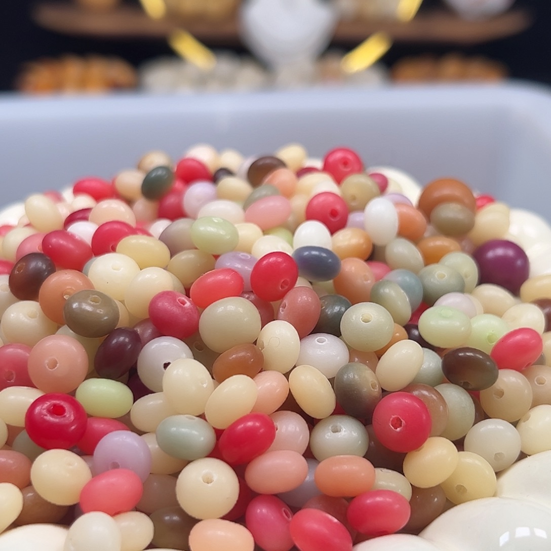 手串菩提根/象牙果瑕疵卡9多彩算盘500颗