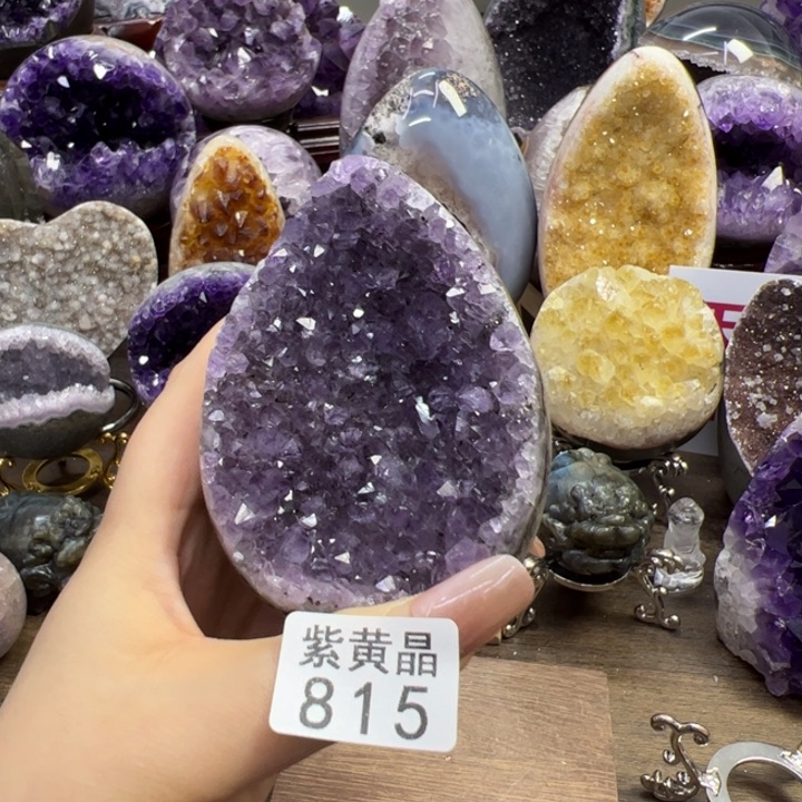 未镶嵌紫晶大型摆件（非配饰）心****a815