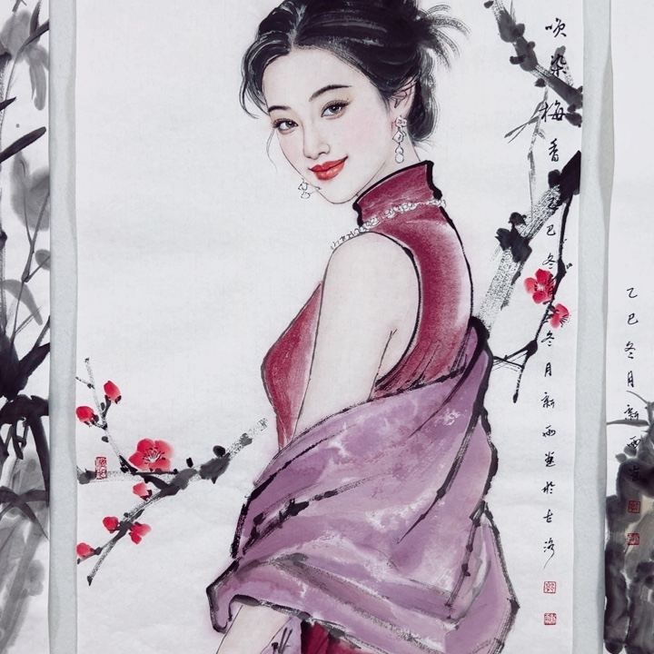 国画郭新雨老师写实人物画