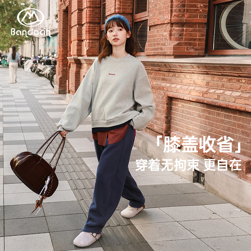 【内里加厚540g】半度闲童装冬季加绒长裤女童秋冬款户外保暖直筒裤